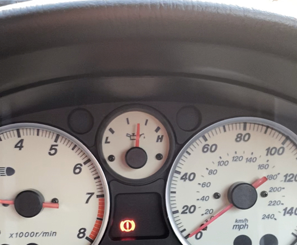 Oil temp gauge reading on cold Engine, Transmission, Exhaust etc MX