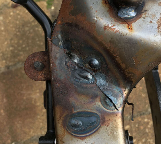 Cracked pedal mount