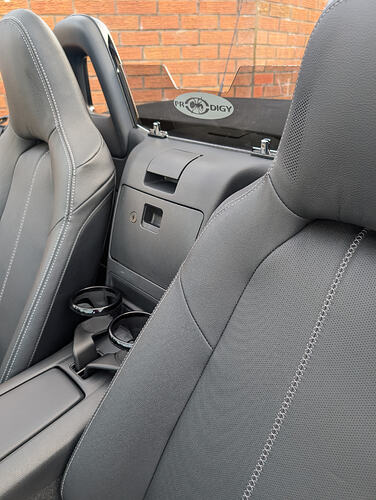 Grey tinted deflector installed, didn't like the stock black plastic one, nice n easy to fit and improves rear mirror visibility.