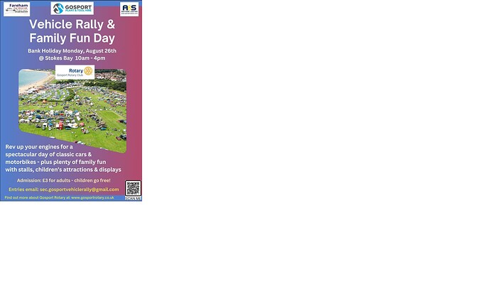 Gosport Vehicle Rally 2024 Flyer