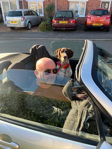 Vallis enjoying the mazda