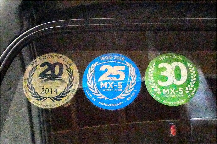 MX5OC Anniversary stickers