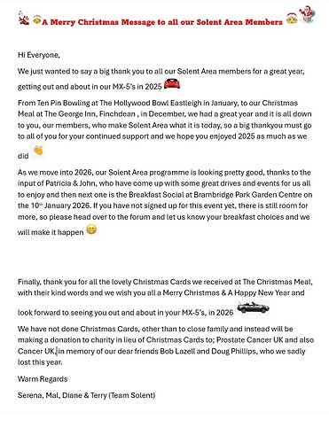 Thankyou from Team Solent 2025