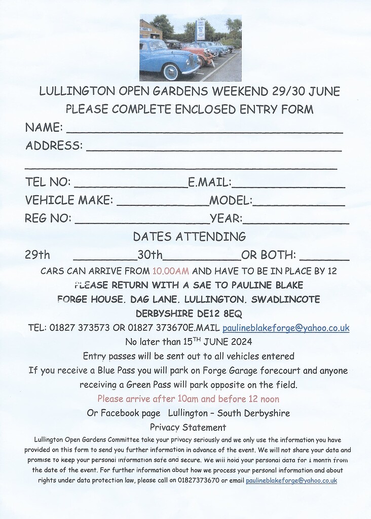 NEM Lullington open Gardens and Car Show 29th & 30th June - (NEM) Area ...