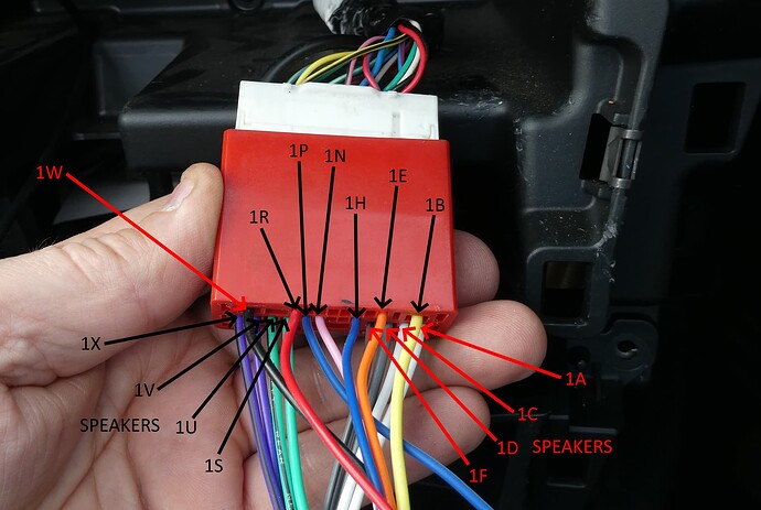 Metra connector - head unit side