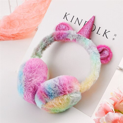 Child-Ear-Muffs-Fashion-Winter-Lovely-Thicken-Plush-Unicorn-Children-Earmuffs-New-High-Quality-Solid-Color