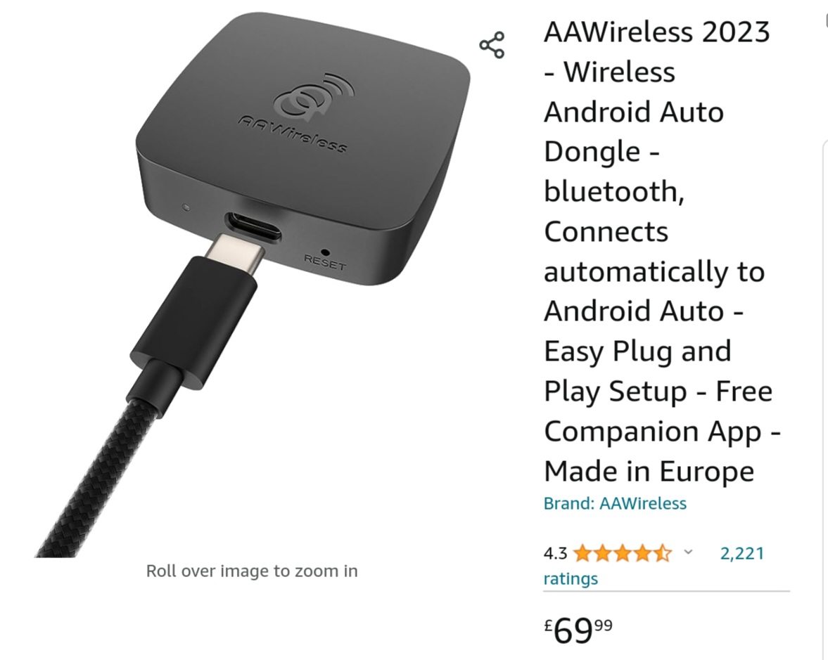 The Carsifi Wireless Android Auto Adapter Don't Need No Cables