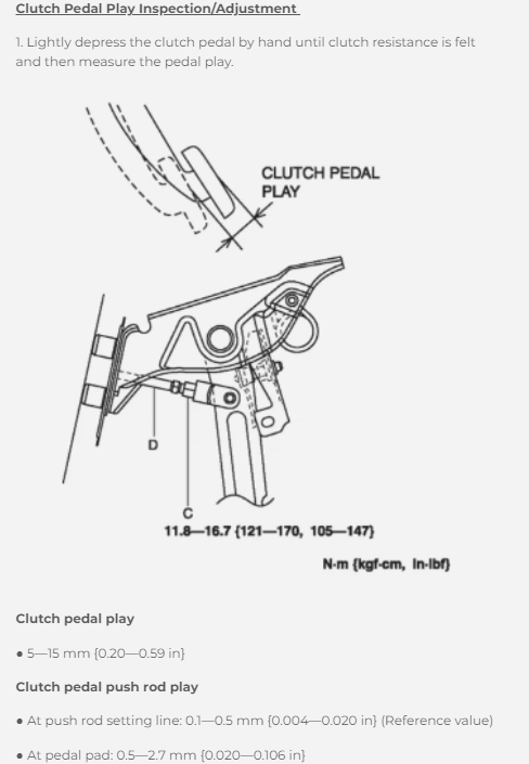 Adjusting the clutch