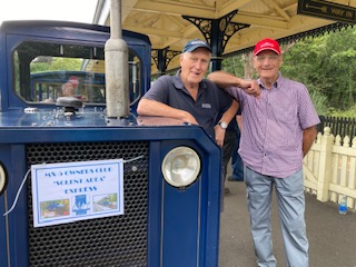 John & Train driver at exbury gardens