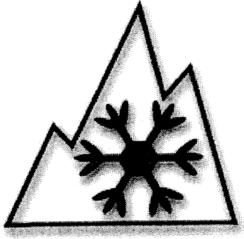 alpine symbol with mountain pictogram