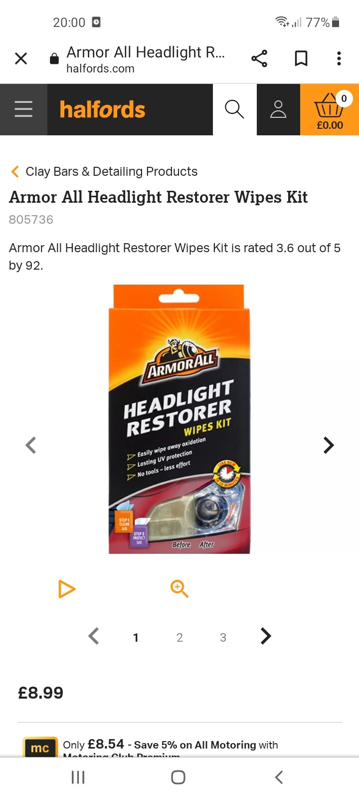 Armor All  Halfords UK