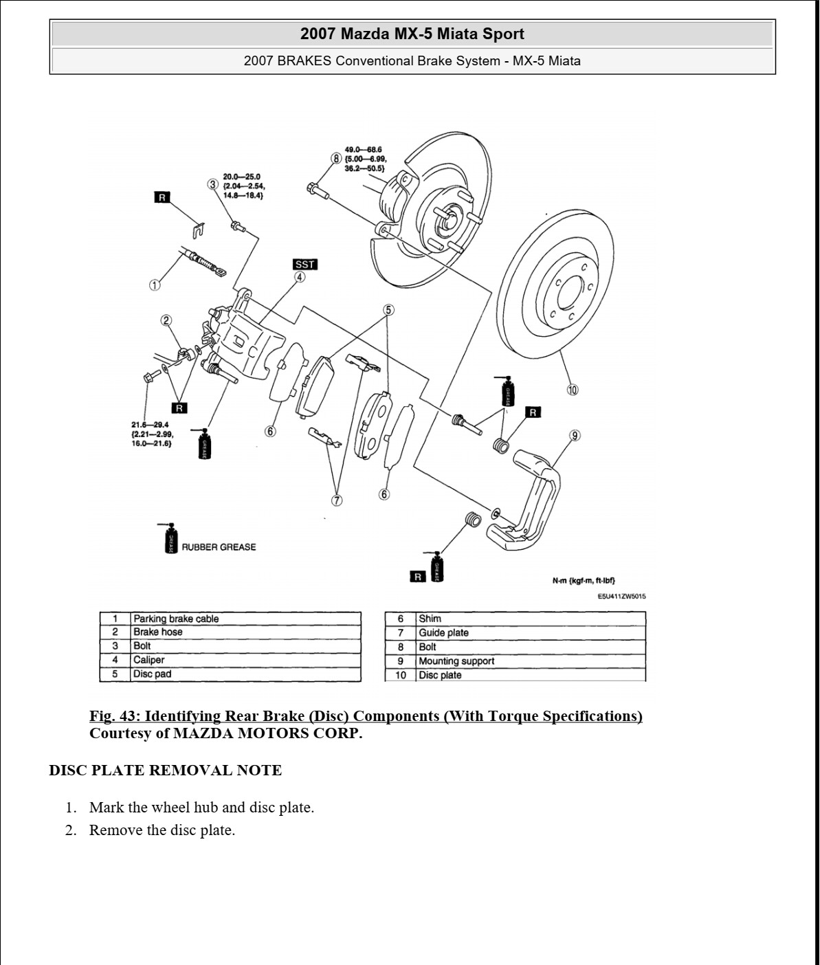 NC rear anti rattle pads supplier Wheels, Tyres & Brakes MX5